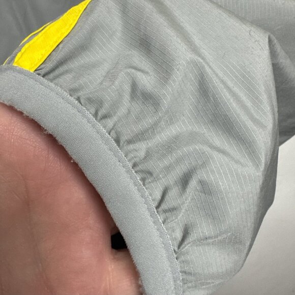 Adidas Climaproof 1/4 Zip Hooded Windbreaker Gray Yellow Men's XL golf outdoor - Picture 5 of 10